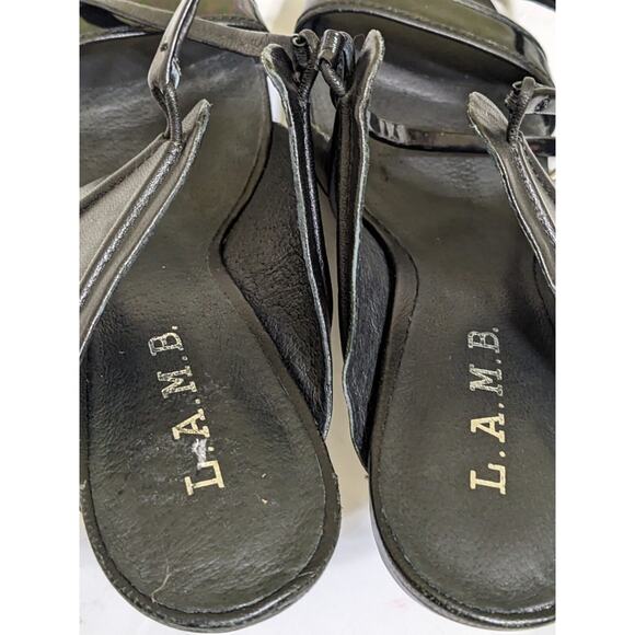 L.A.M.B. Bambi Gwen Stefani Heels Sandals Shoes Size 7.5 7 1/2 Leather Strappy - Picture 5 of 11